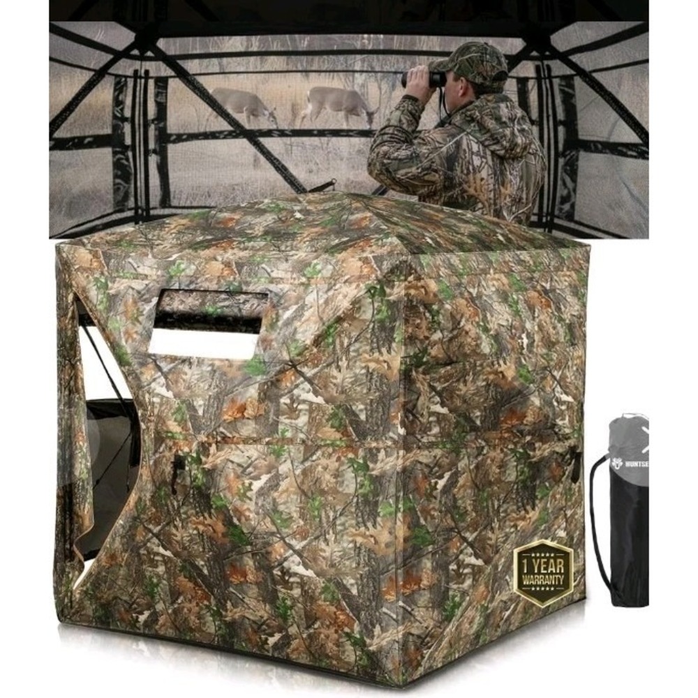 HUNTSEN Portable Hunting Blind - 270 /360 See Thru